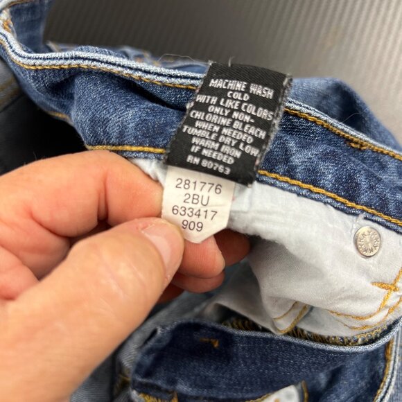 VS Victoria’s Secret Hipster Bootcut Blue Denim Jeans Size 10 TALL Y2K - Picture 7 of 13